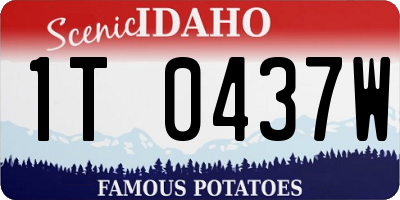 ID license plate 1T0437W