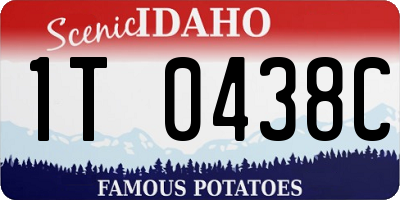 ID license plate 1T0438C