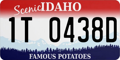 ID license plate 1T0438D