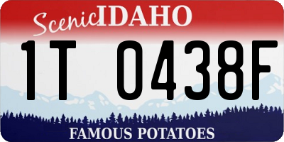 ID license plate 1T0438F