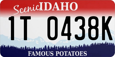 ID license plate 1T0438K