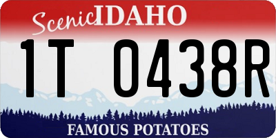 ID license plate 1T0438R