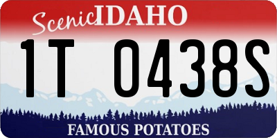 ID license plate 1T0438S