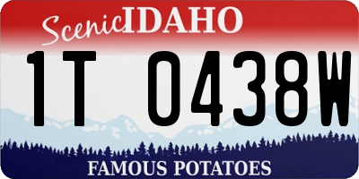 ID license plate 1T0438W