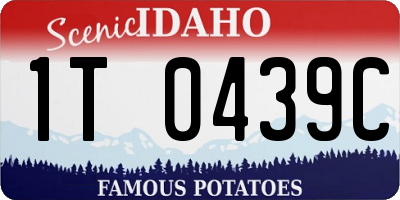 ID license plate 1T0439C
