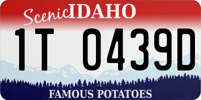 ID license plate 1T0439D