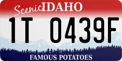 ID license plate 1T0439F
