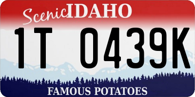ID license plate 1T0439K