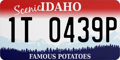 ID license plate 1T0439P