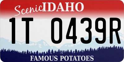ID license plate 1T0439R