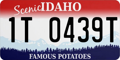 ID license plate 1T0439T