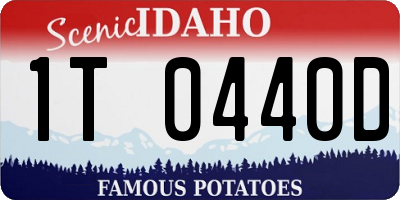 ID license plate 1T0440D
