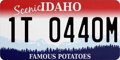 ID license plate 1T0440M