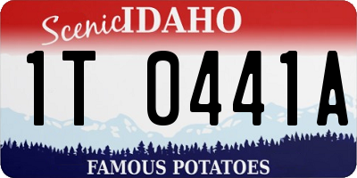 ID license plate 1T0441A