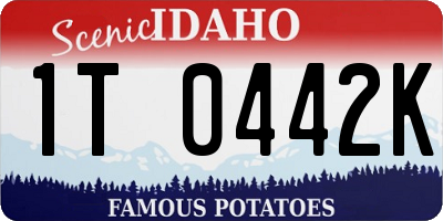 ID license plate 1T0442K