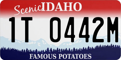 ID license plate 1T0442M