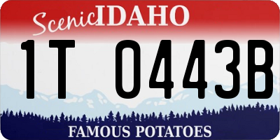ID license plate 1T0443B