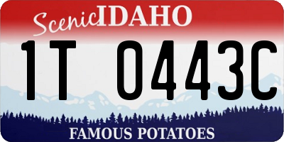 ID license plate 1T0443C