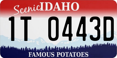 ID license plate 1T0443D