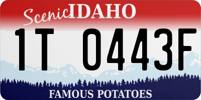 ID license plate 1T0443F