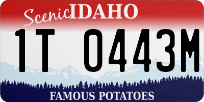 ID license plate 1T0443M