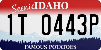 ID license plate 1T0443P