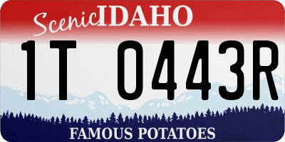 ID license plate 1T0443R