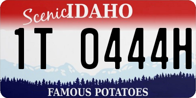 ID license plate 1T0444H