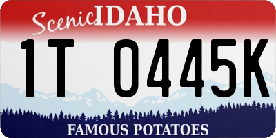 ID license plate 1T0445K
