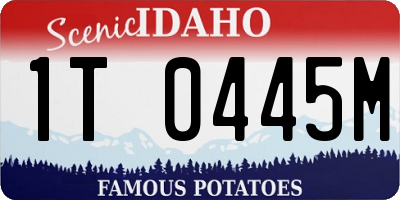 ID license plate 1T0445M