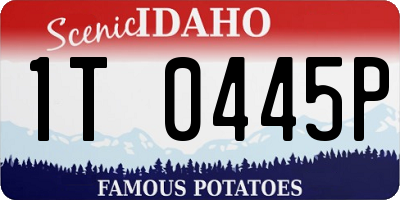 ID license plate 1T0445P