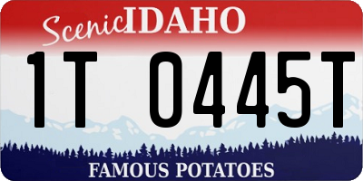 ID license plate 1T0445T