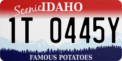 ID license plate 1T0445Y