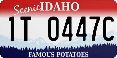 ID license plate 1T0447C