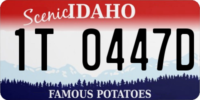 ID license plate 1T0447D
