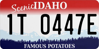 ID license plate 1T0447E