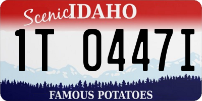 ID license plate 1T0447I