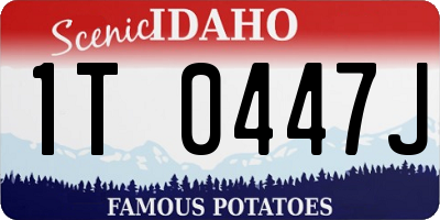 ID license plate 1T0447J