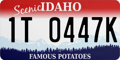 ID license plate 1T0447K