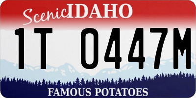 ID license plate 1T0447M