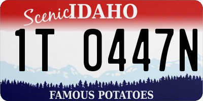 ID license plate 1T0447N