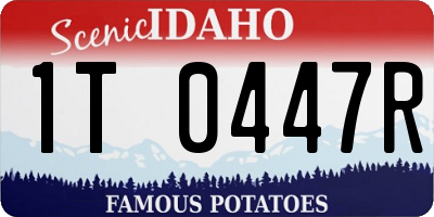 ID license plate 1T0447R