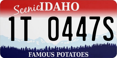 ID license plate 1T0447S