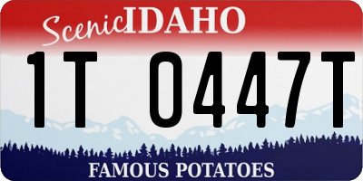 ID license plate 1T0447T