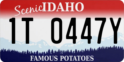 ID license plate 1T0447Y