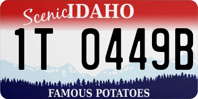 ID license plate 1T0449B