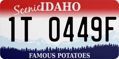 ID license plate 1T0449F