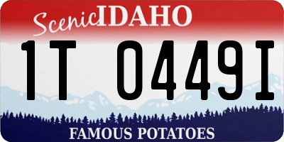 ID license plate 1T0449I