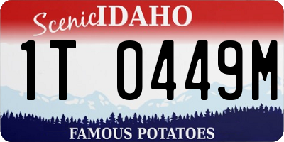 ID license plate 1T0449M