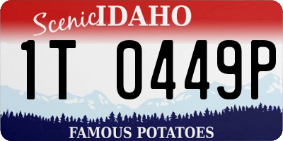 ID license plate 1T0449P